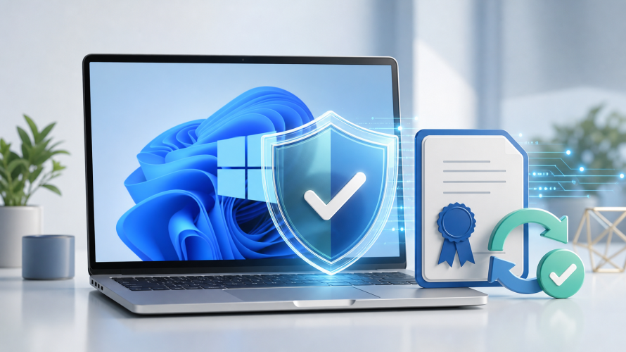 WindowsのSecure Boot証明書更新とPC保護を示すアイキャッチ画像